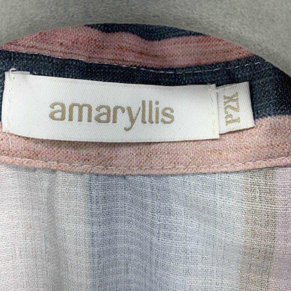 Amaryllis Womens‎ 2XP Button Up Tunic High Low To… - image 4